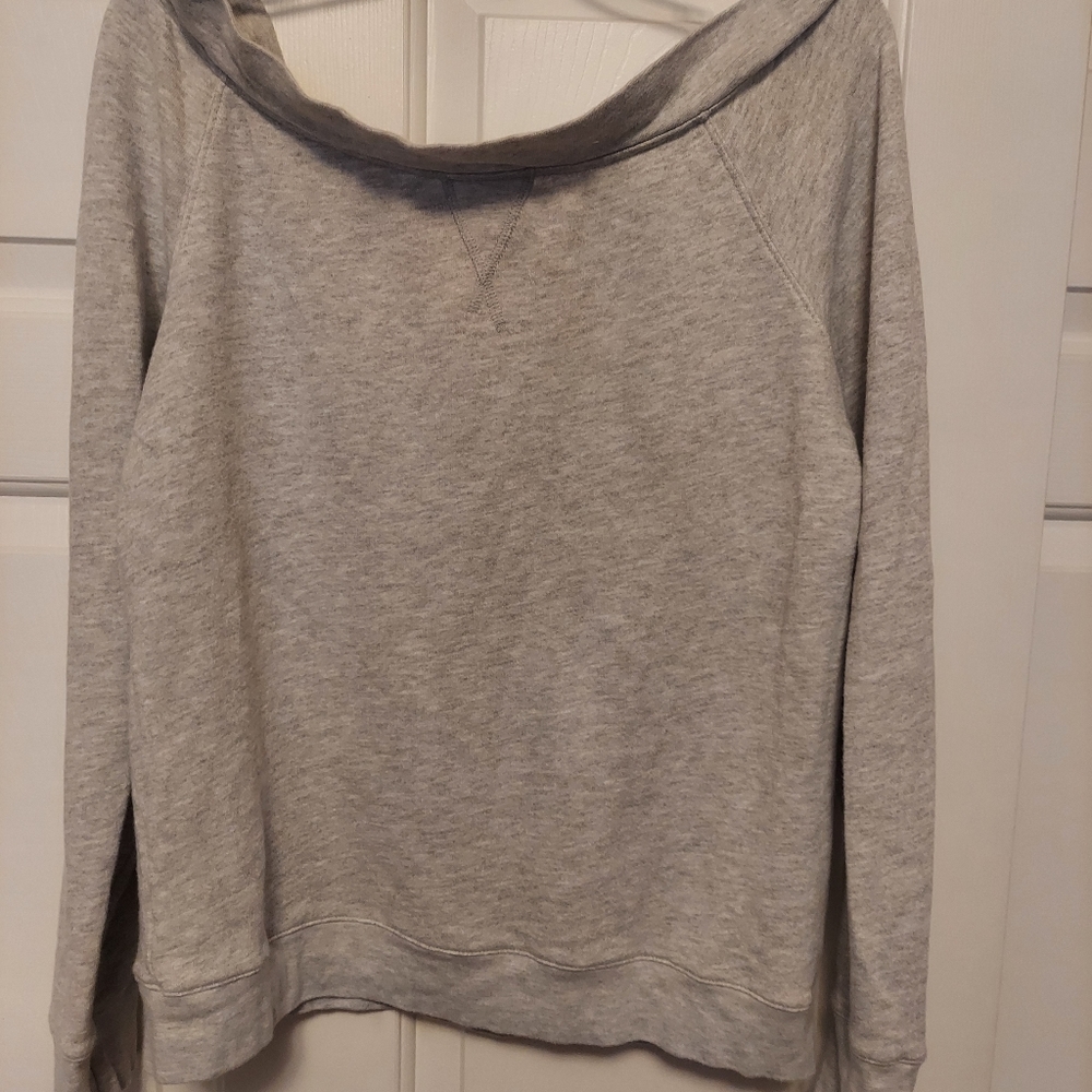 Sweatshirt off shoulder